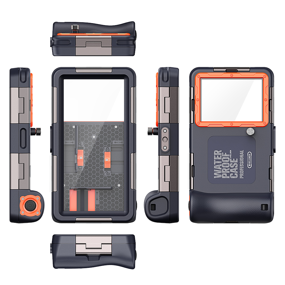 Shellbox Nieuw geüpgradede veelkleurige IP68 standaard 15M/50ft duiken/zwemmen fotografie professionele duiken waterdichte telefoonhoes