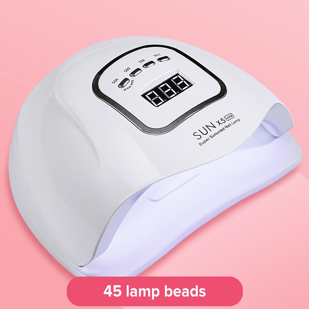 SUN X5 Plus X5 Max UV LED Lamp For Nails Dryer 80W LED Lamp For Manicure UV Light For Gel Nail Lamp Drying Lamp For Gel Varnish: White X5 Max / EU