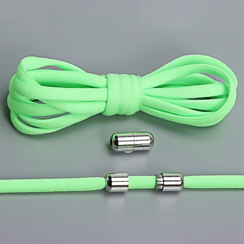 Elastische veters zonder strik, halve cirkelvormige veters voor kinderen en volwassenen, sneakers, snelle, luie veters met metalen slot, veters