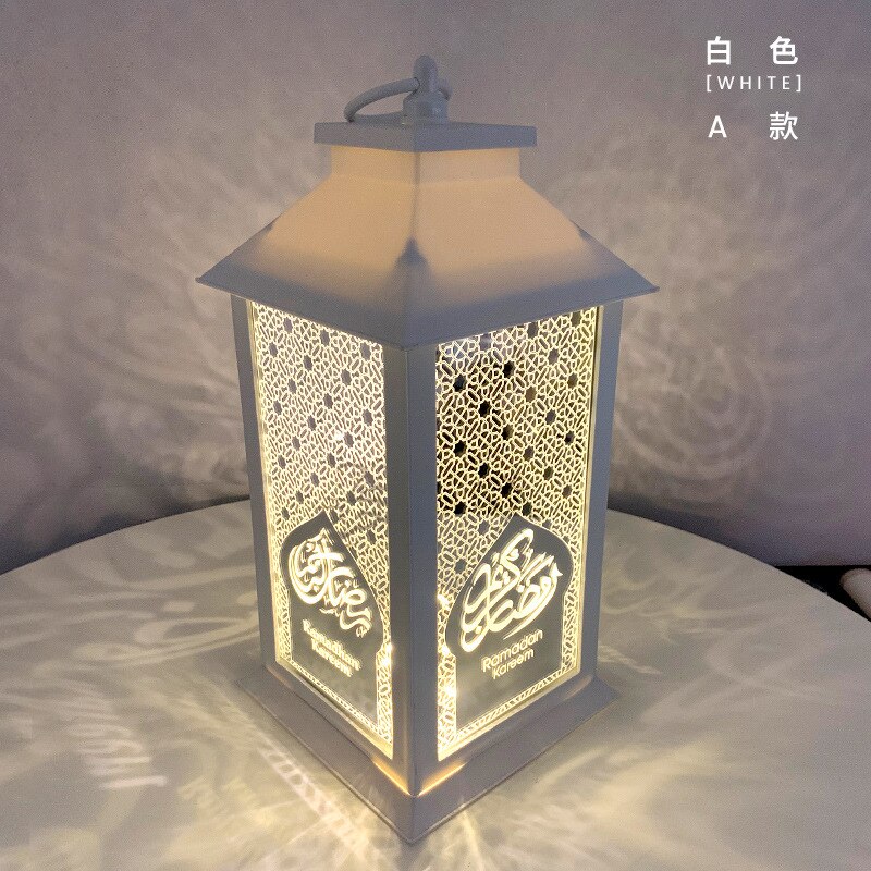 Newset Eid Mubarak Ramadan Decoraties Voor Huis Paleis Lantaarn Led Licht Kaarsen Ornamenten Lamp Ramadan Kareem: h