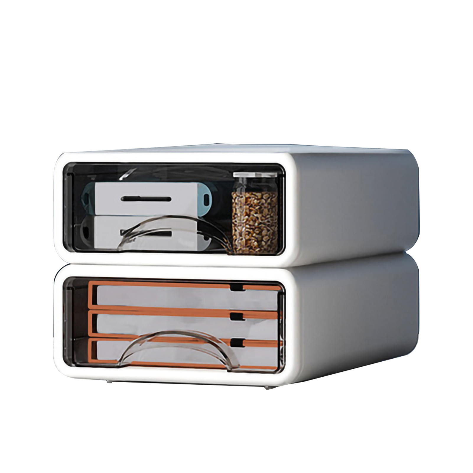 1 Pc Storage Drawers Desk Organizer Boxes Multi-Layer Stackable Storage Boxes Clutter Desk Shelving Jewelry Box for Home Office: green