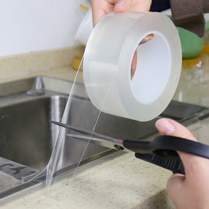 Fathin køkkenvask vandtæt meldug stærk selvklæbende gennemsigtig tape badeværelse toilet sprække strip pool vandforsegling