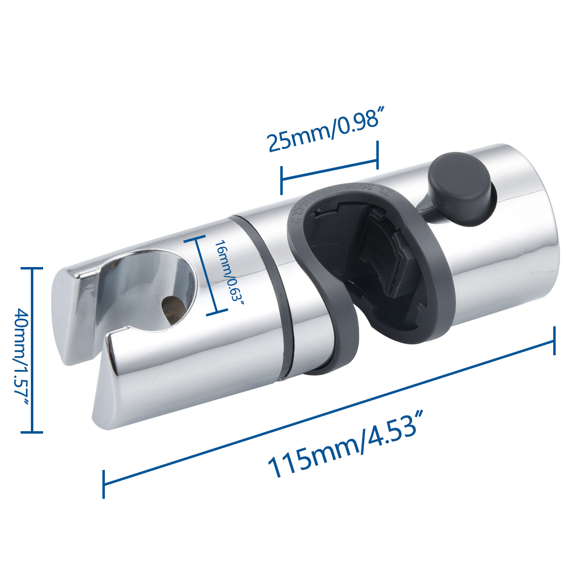 Adjustable Universal Bathroom Shower Head Fitting Slip-on ABS Chrome Shower Rail Holder Shower Bracket Accessories