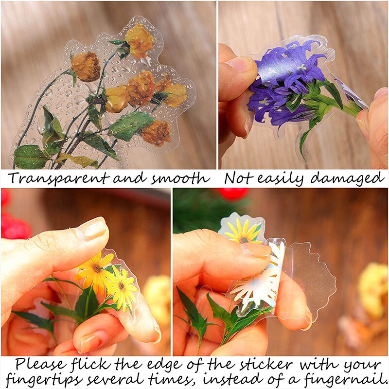 40pcs Kawaii Flower Stickers for Notebooks Stationery Stickers Aesthetic Bullet Journal Supplies Scrapbooking Stickers for Diary