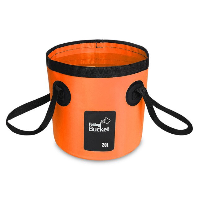 Bolsa De Agua 12 L 20 L Portátil Ondoordringbare Cubo Plegable Recipiente Para Almacenamiento De Agua Bolsas De Transporte Para pesc: Orange 20L