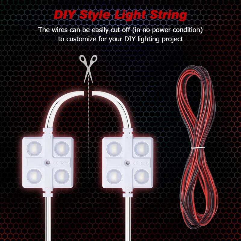 Led-modul SMD 5050 4 LED DC12V LED-Module Wasserdicht IP67 DIY Werbung Super Helle Brief Beleuchtung