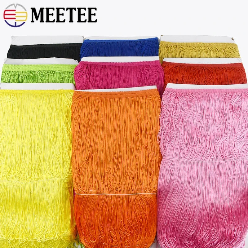 1/2/3M 50Cm Lange Franjes Kant Kwastje Latin Dans Rok Kwasten Fringe Gordijn Veters Trim kledingstuk Decor Trimmen Naaien Accessoire