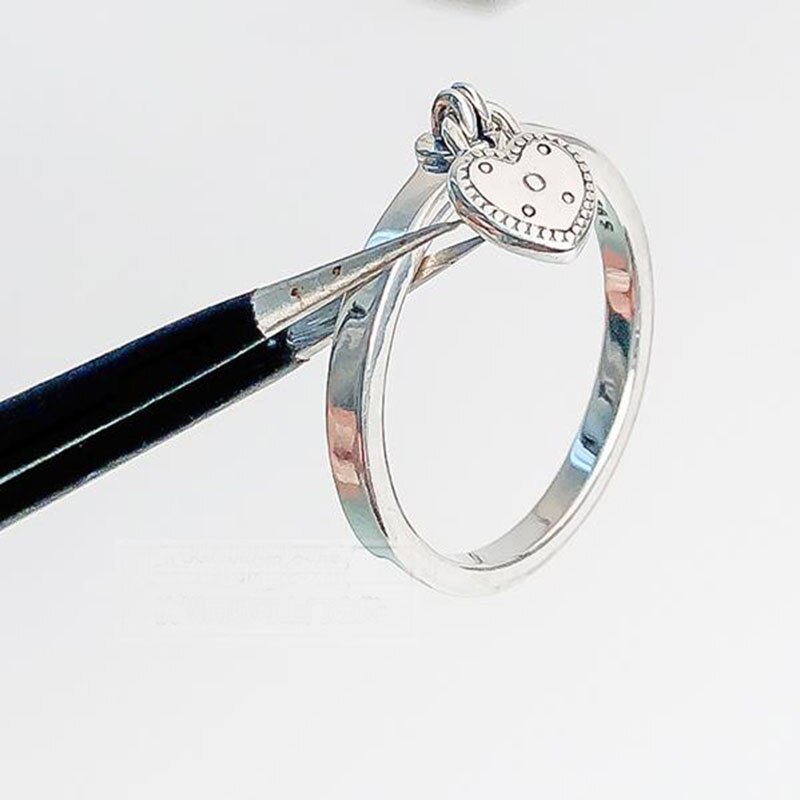Original 925 кольцо Silver Pan Ring Valentine's Day Love Pendant Pan Ring For Women Wedding Party Jewelry
