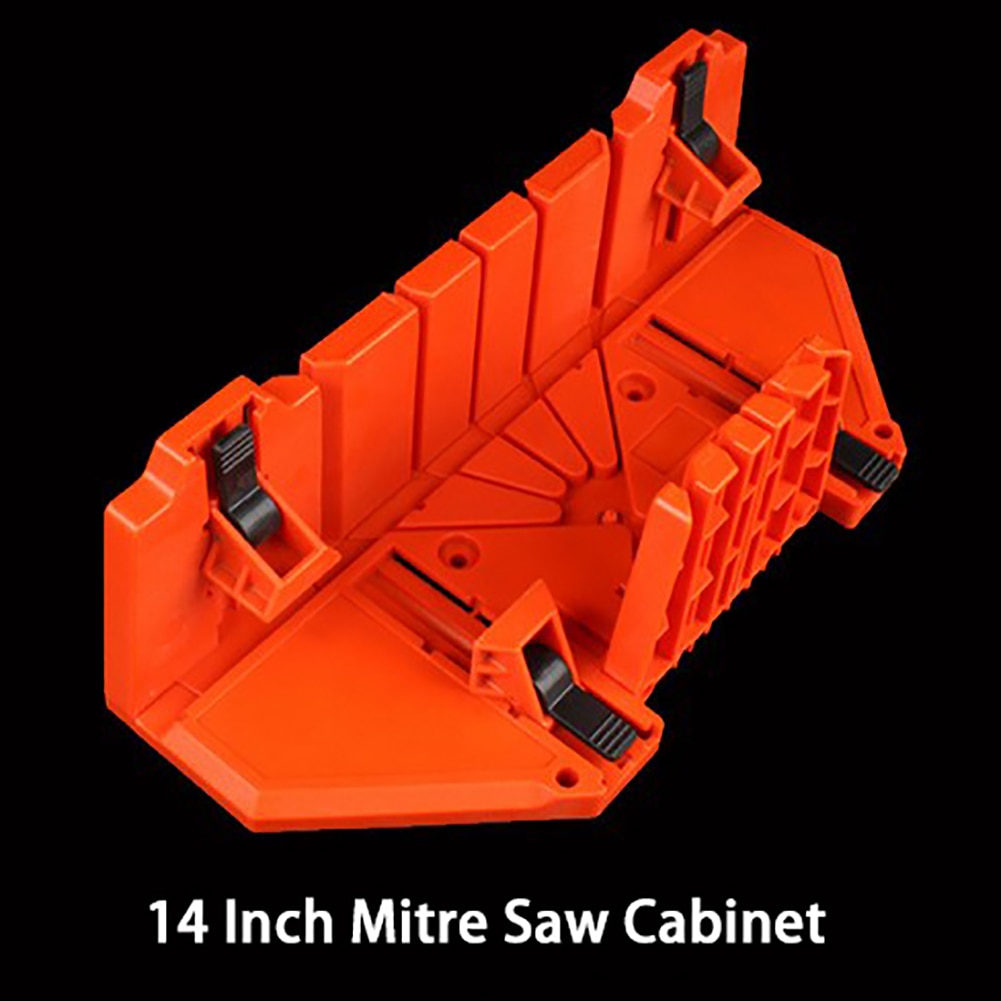 Adjustable Wood Cutting Clamping Miter Saw Box Woodworking Back Saw 0/22.5/45/90 Degree Clamping Mitre Box Cabinet Case Cutting