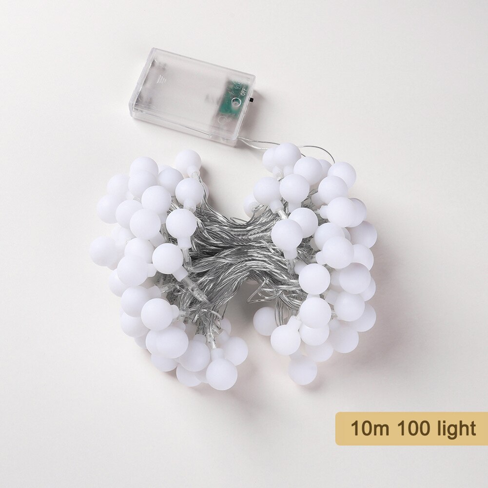 Tiras de luz LED redondas con cielo estrellado, bombillas redondas románticas para acampar, tienda de campaña, atmósfera, cadena de luz colgante para vacaciones, hogar y jardín al aire libre: D