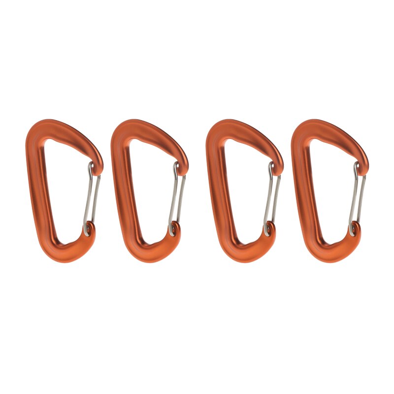 1pcs Carabiner Rock High-strength Aluminum Alloy D-ring Screw Climbing Accessories Tent Accessories Easy Open and Close: Orange