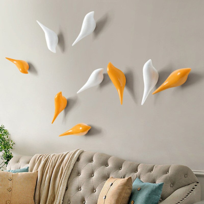 Wall Hooks Bird Decoration Resin Wood Grain Hooks Bedroom Door After The Animals Hooks 3D Coat Hook Single Wall Hanger