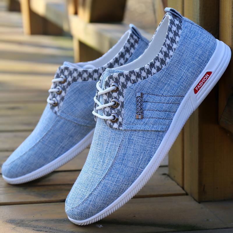Espadrilles à lacets pour hommes, chaussures de marche, de sport, de conduite, plates, antidérapantes, confortables, mocassins de pêcheur: Gray / 10