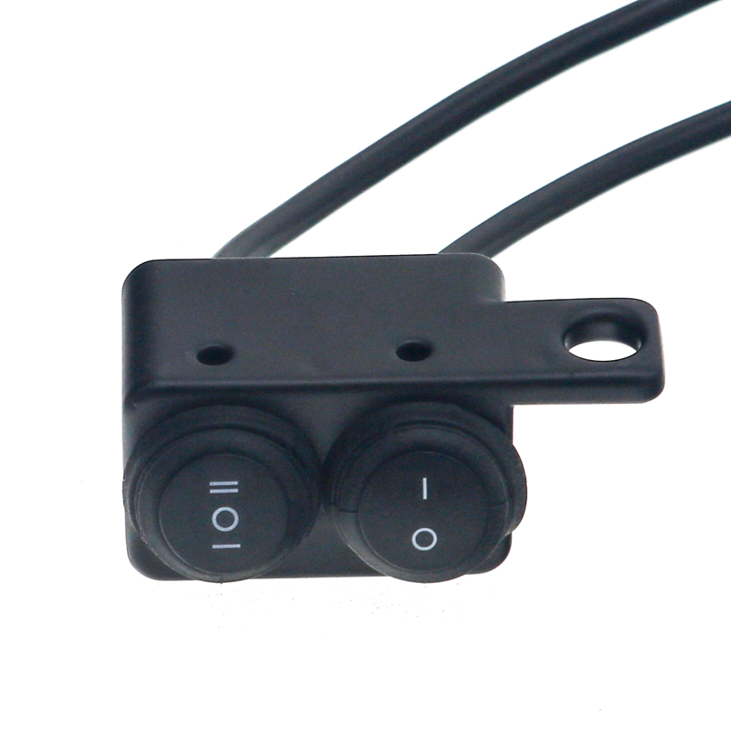 MotoLovee Motorcycle Switches Connector Handlebar Switches On/off Button Connector Push Dual Button Waterproof Switch Motorbike