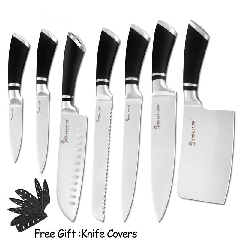 SOWOLL Oxford Canvas Knife Roll Bag Storage Kitchen Knife Covers Tool Screws Metal Parts Fishing Travel Organizer Knife Case: G.7 Pcs set Style 2