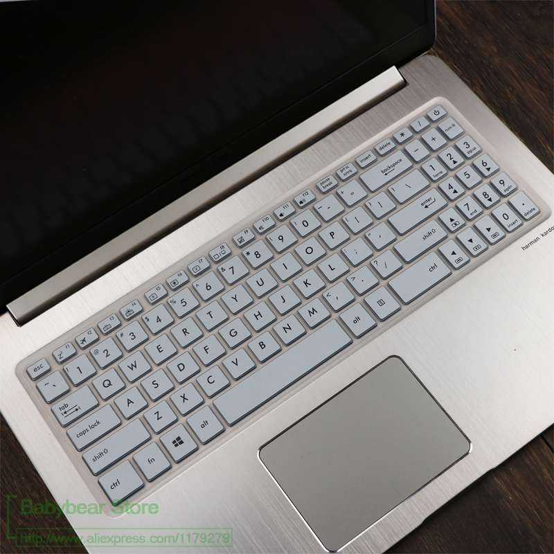 15.6 cal osłona klawiatury skórka ochronna do asusa VivoBook Pro 15 N580G N580GD N580VD N580 M580 NX580VD YX570ZD YX570ud YX570: silver