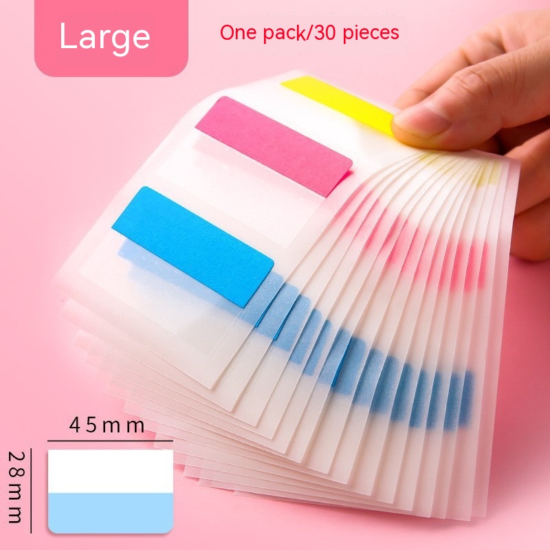 Lichte kleuren Sticky Index Sticker Tabs, 3 maten 6 kleuren beschrijfbare herbruikbare bestandsvlaglabels voor Bijbel: Blauw