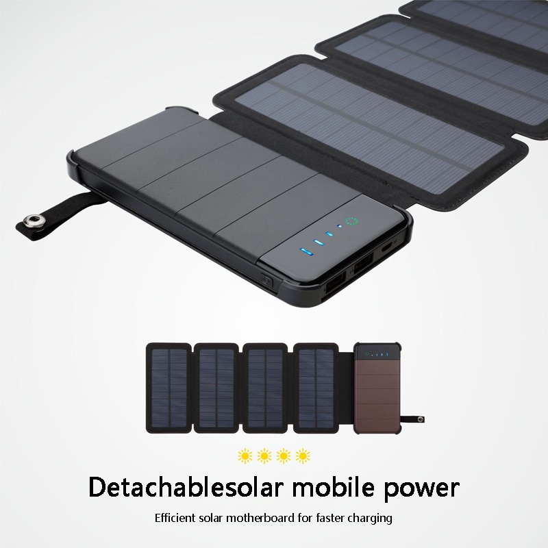 Cargador solar plegable, Banco de energía, panel Solar, batería sunpower de 30000mah, células solares para exteriores, paquete de batería solar externa