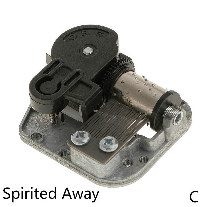 DIY Hand Crank Music Motor Mini Music Box Wind of Up Music City Sky Meet Movement the Accessories Play Toy Set I3A7: C