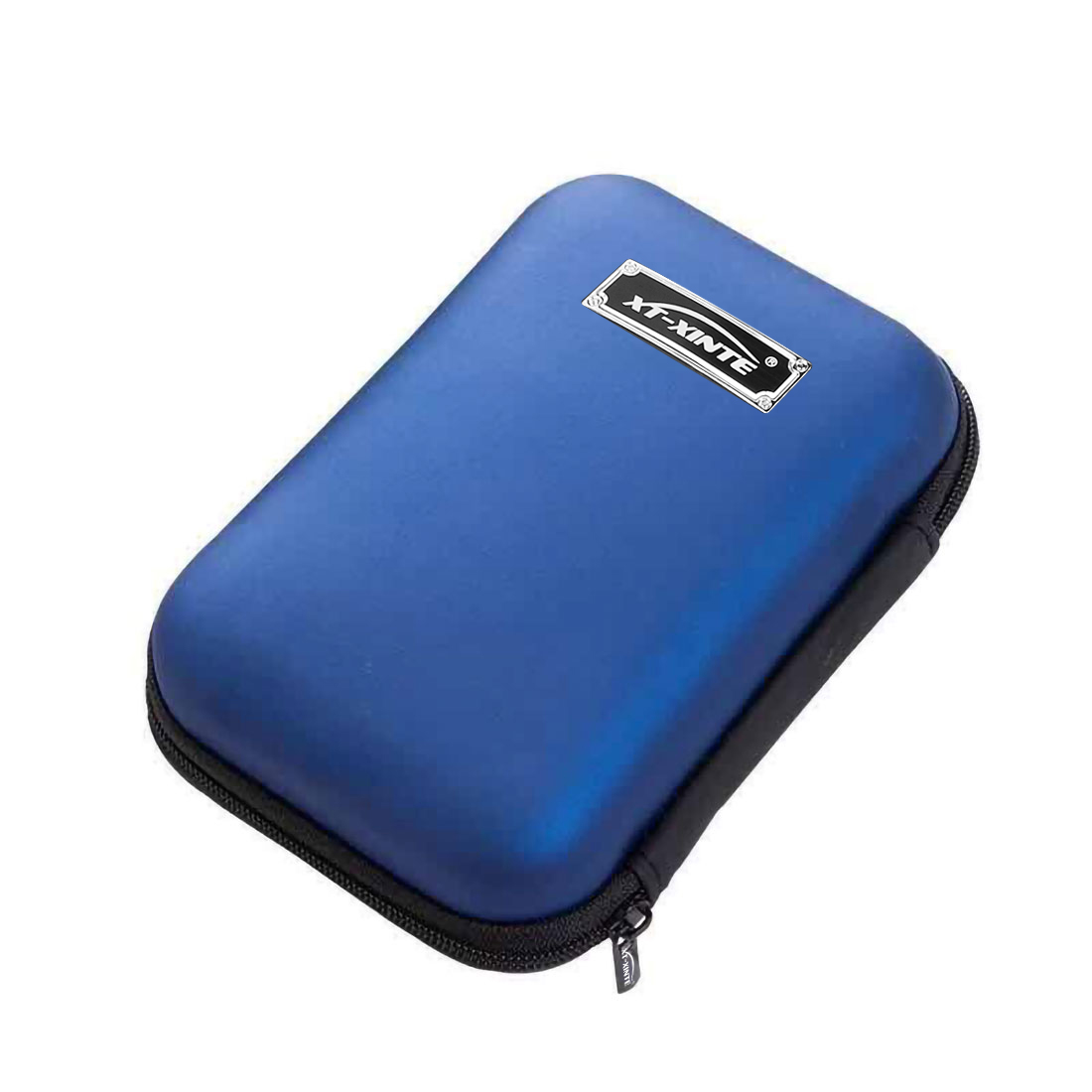 2.5 inch External Hard Drive Disk Protective Case HDD SSD Carry Bag Portable Pouch USB Cable Power Bank Organizer Storage Box: Blue