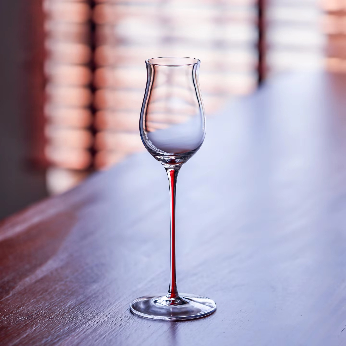 Handmade Crystal Flared Wine Glass Red Rod Sweet Whiskey Tasting Glass for Enhanced Aroma And Flavor Experience