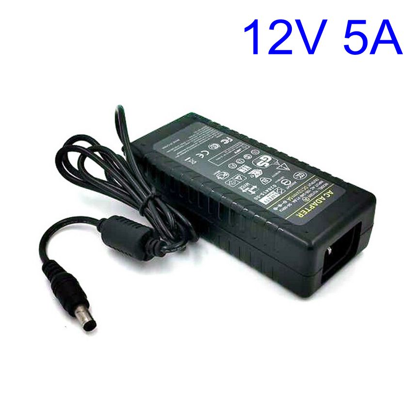 12V5A 60W AC DC Adapter Charger DC 5.5*2.1 or 5.5*2.5mm 12V 5A Switch Power Supply For LED Strips Light LCD Monitor