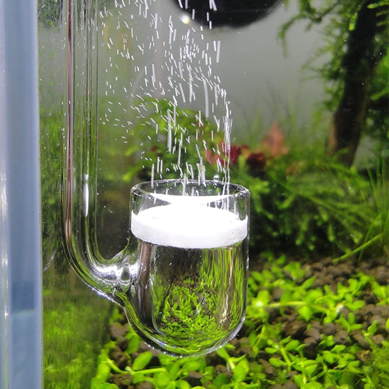 CO2 Diffuser Atomizer High Transparent Glass Increasing Saturation of CO2 U Shape R Shape for 4/6 mm CO2 tubing