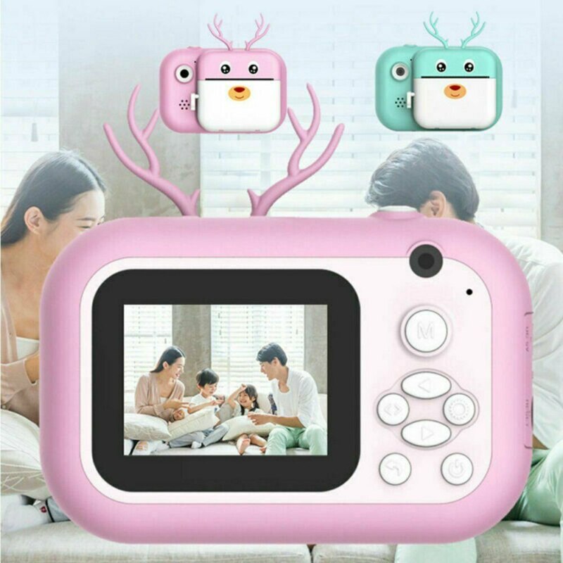 Kids Film Hd 1080P Instant Print Digitale Camera Video Fotopapier Xmas Kerst Verjaardag Usb Oplaadbare Selfie