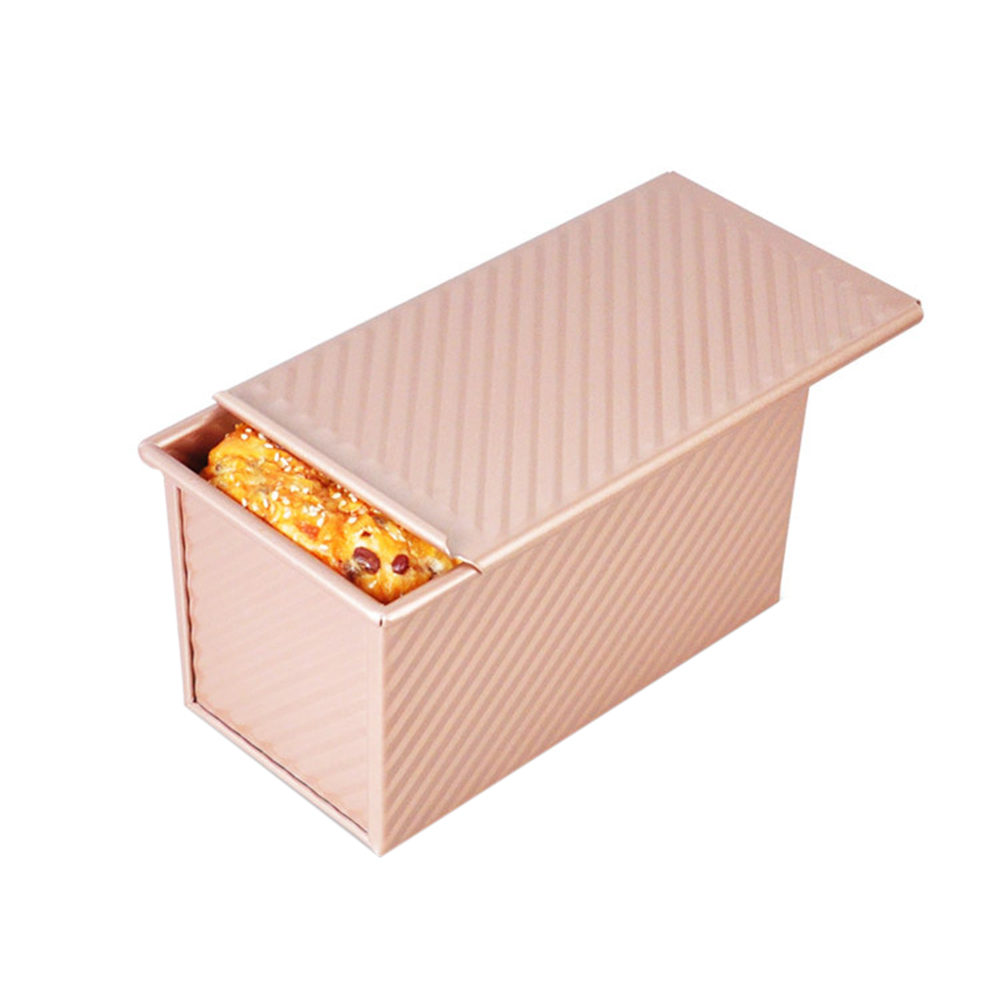 Nuttig 450g Carbon Staal Brood Brood Pan Met Cover Brood Toast Mold w Deksel Zware Professionele broodbakmachine Pan