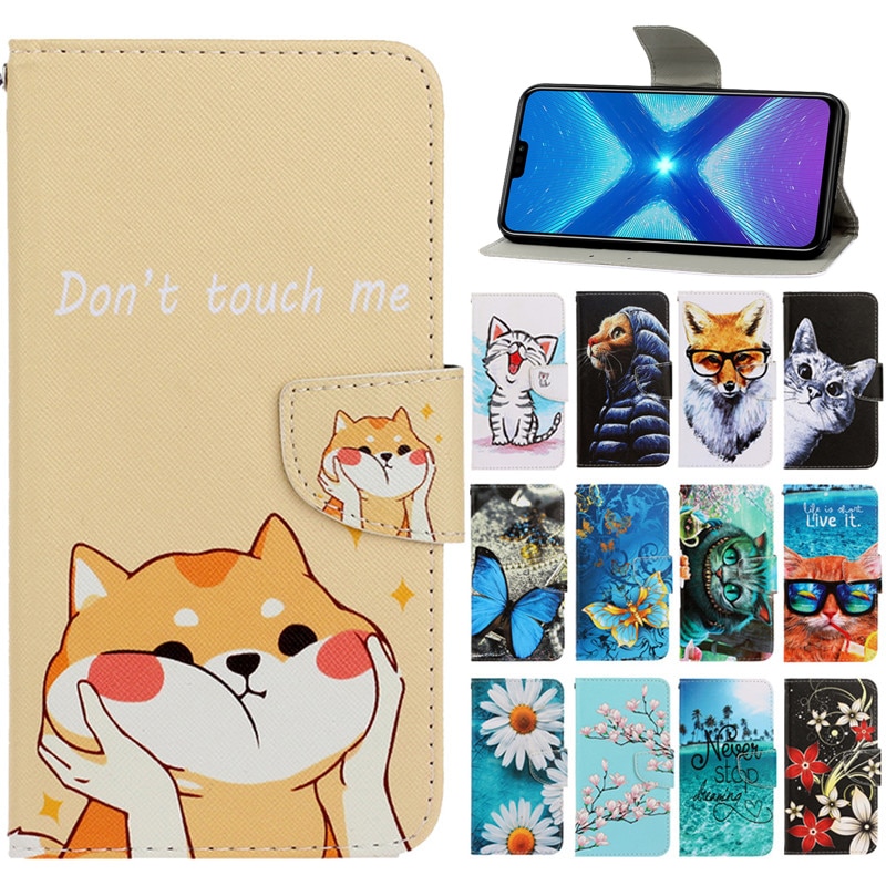 Honor 8X skórzany pokrowiec na Coque Huawei Honor 8X pokrowiec Huawei Honor8X 8 X JSN-L21 pokrowiec magnetyczny odwróć portfel przy telefonie Etui
