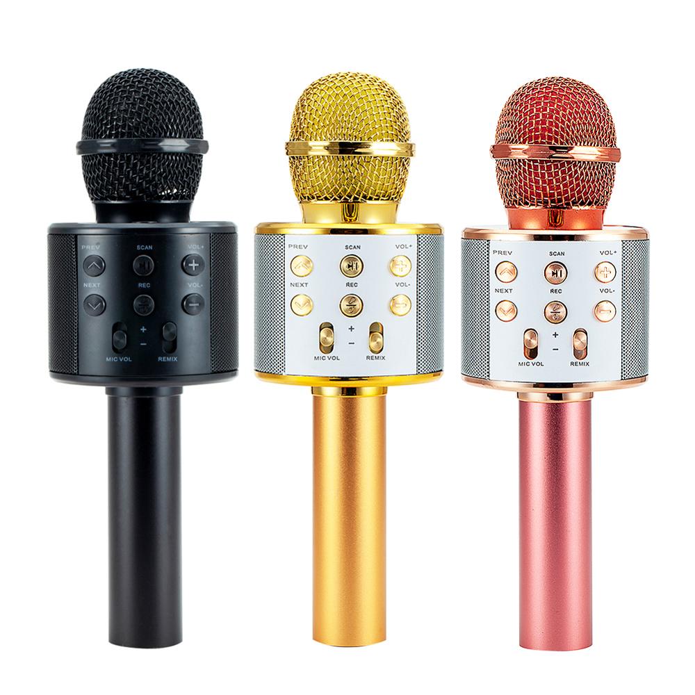 Bluetooth Wireless Microphone Speaker Handheld Microphone Karaoke Mic Music Player Singing Recorder KTV Microphone