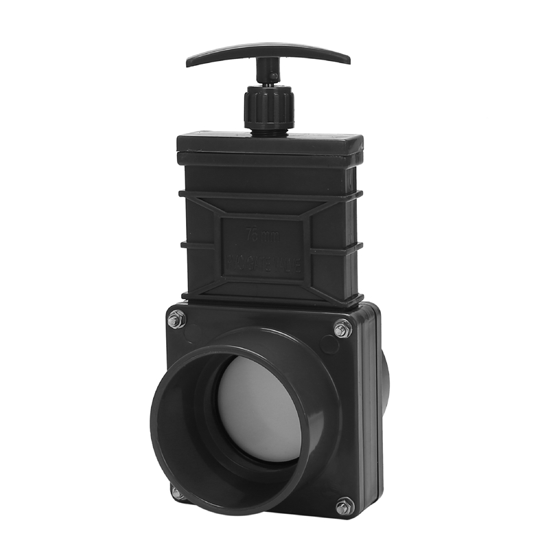 RV Knife Water Gate Valve, Durable Flow Van Sewer Hose Plastic DN65 75mm Exterior Home Accessories Caravan Drain