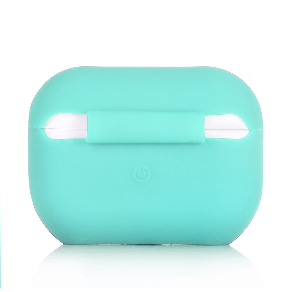 Futerał silikonowy do etui Airpods Pro do Airpods bezprzewodowe słuchawki na Bluetooth obudowa z ładowarką do AirPods pro 3: Mint