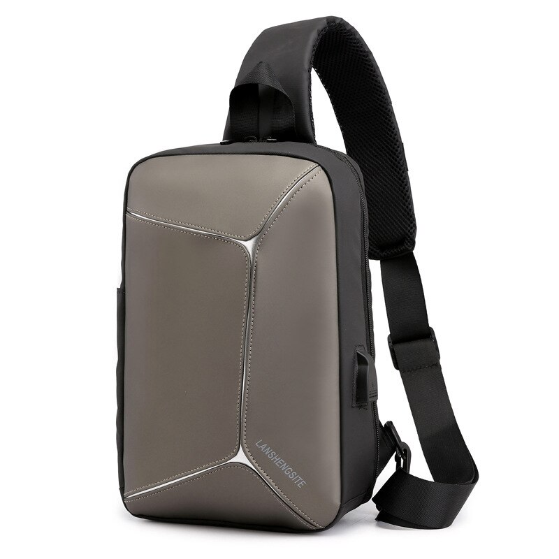 Crossbody Tas Reflecterende Schoudertas Usb Opladen Messenger Bags Mannelijke Waterdichte Reistas Korte Trip Mode Borst Zak: D