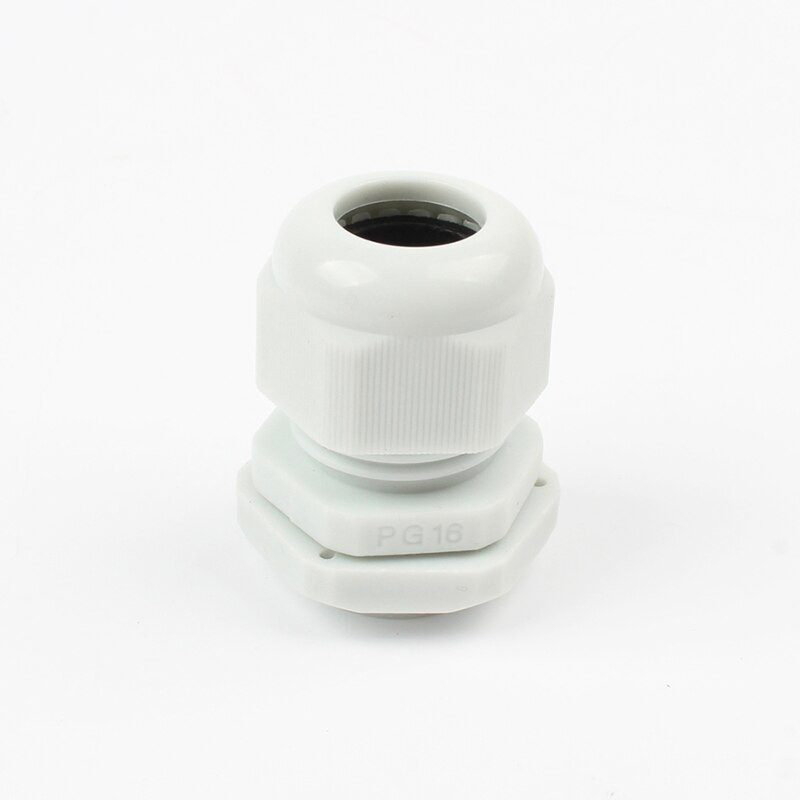 100PCS Cable Glands PG16 Black White Waterproof Adjustable Nylon