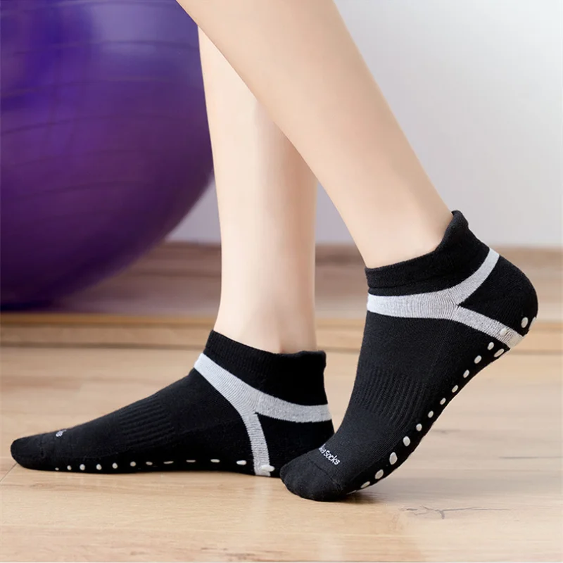 Yoga Socken Männer Frauen Professionelle Silikon nicht-Unterhose Pilates Socken Große Größe drinnen Boden Fitnessstudio Fitness Baumwolle Tanz Sport socken