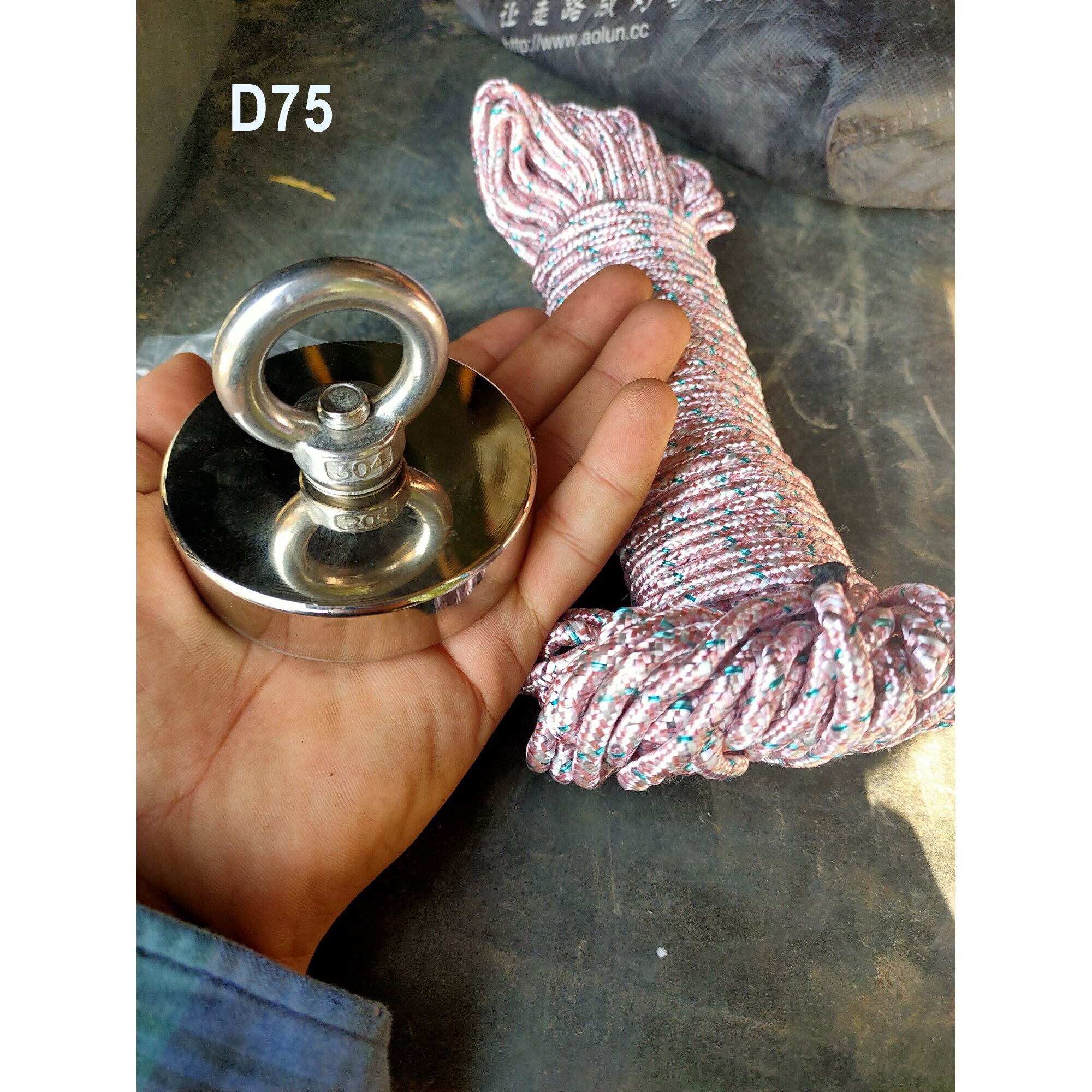 D20-D80 dauerhaft Neodym Bergung Magneten Mit Ziehen Montage Halfter Ring Seil Für Tiefe Wasser Bergung, Starke Magnetische Kraft