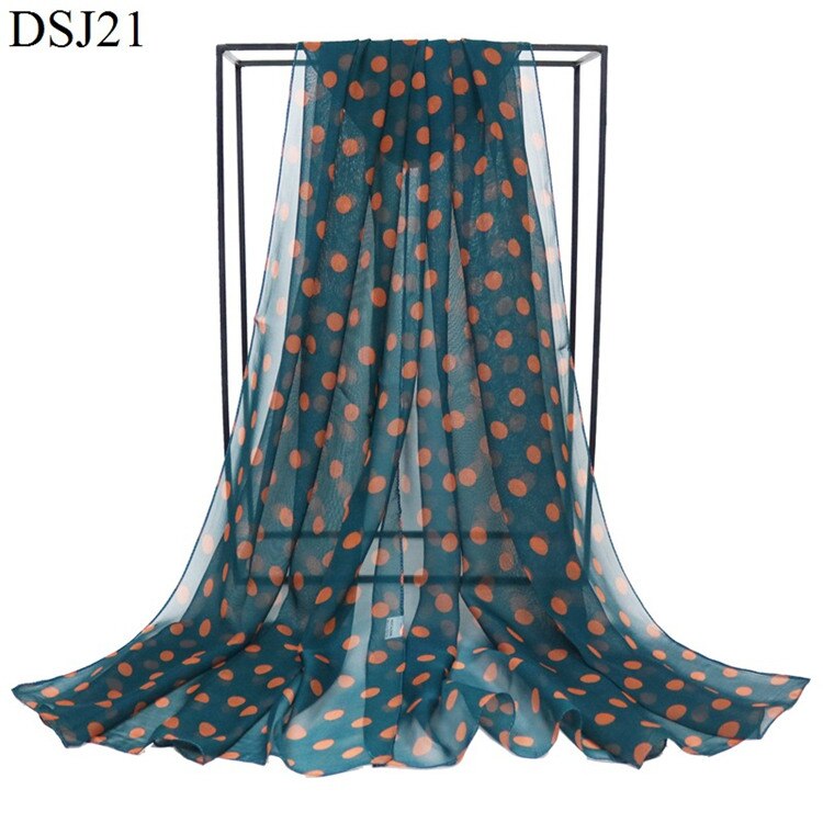 Speelk Brand Polka Dot Georgette Silk Scarf Women Dots Scarves And Wraps Female Long Outdoor Shawls