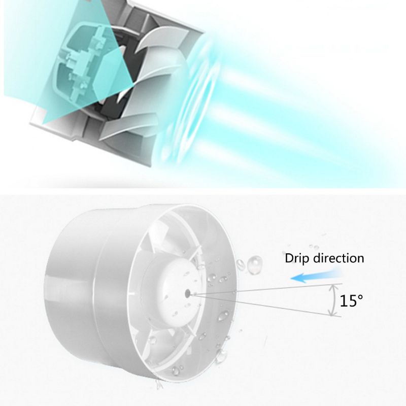 4\" Silent Wall Extractor Exhaust Ventilation Fan Air Blower Window Ventilator 449C