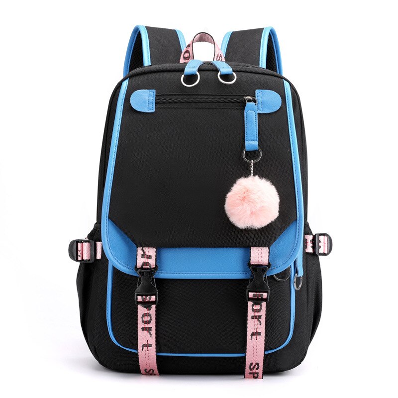 Kinderschooltassen voor meisjes schattige rugzak waterdichte orthopedische schoolrugzakken voor tienermeisjes kinderboekentas mochila: Blauw 2