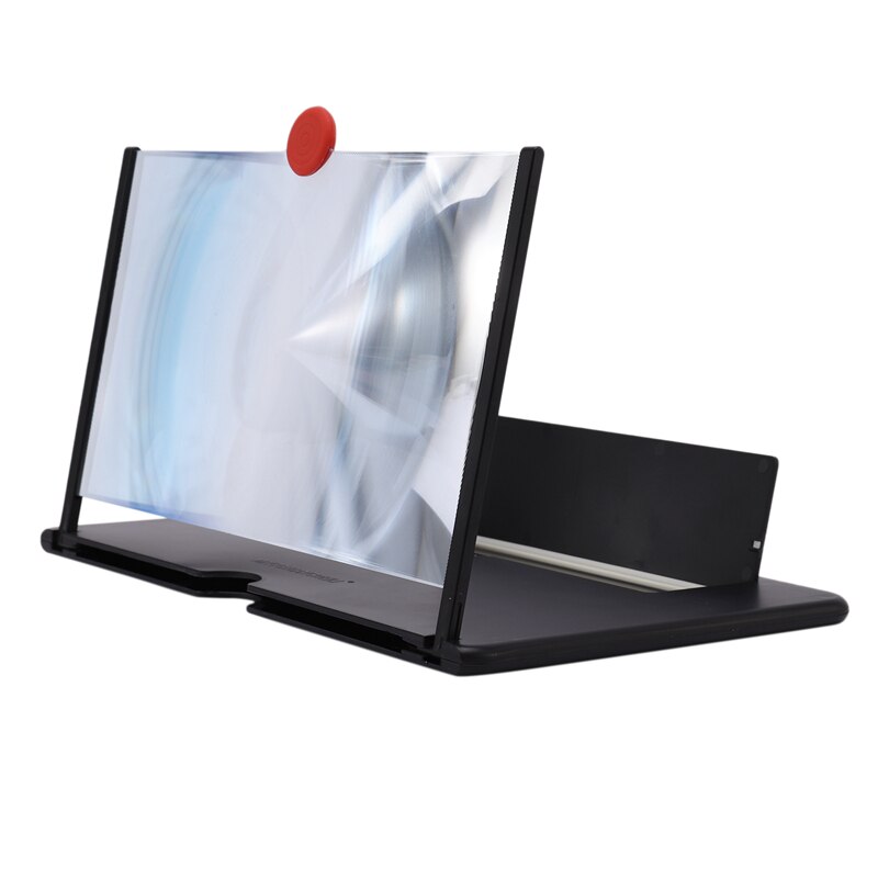 12-Inch Phone Screen Amplifier - 3D Video Magnifier Stand - Foldable Magnifying Loupe
