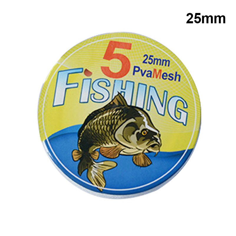 5M PVA Löslich PVA Gittergewebe Nachfüllung Karpfen Angeln Zubringer Angeln Lockt Nachfüllung Haar Anlage Haken Köder 25/37/44mm PVA Tasche Angeln Zubehör: 25MM