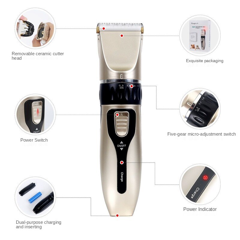 Huisdier Tondeuse Set Upgrade Vier-In-een Hond Haar Scheerapparaat High-Power Huisdier Haar Trimmen Haar clipper Hond Grooming Tondeuse