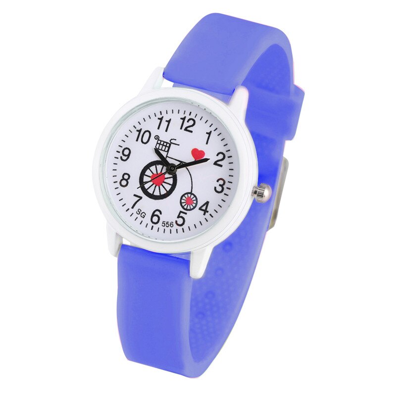 Leuke Fiets Patronen Wijzerplaat Horloge Voor Kinderen Beknopte Siliconen Quartz Horloge Beweging Voor Kind Minimalistische Stijl Horloge: Quartz Watch2