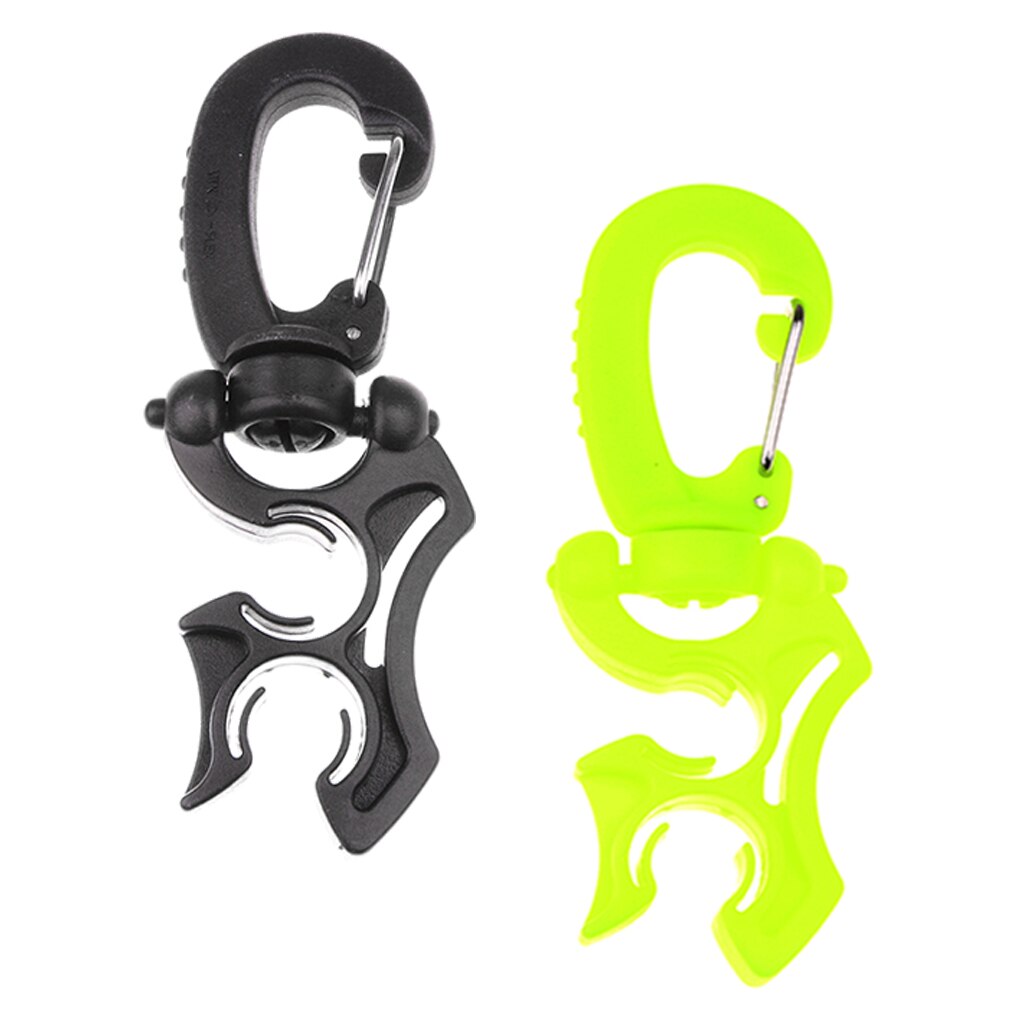 2 Stuks 3.9 &quot;X 1.4&quot; Dubbele Slang Protector Houder Met Swivel &amp; Vouwen Clip Voor Onderwater Duiken Bcd regulators Houder