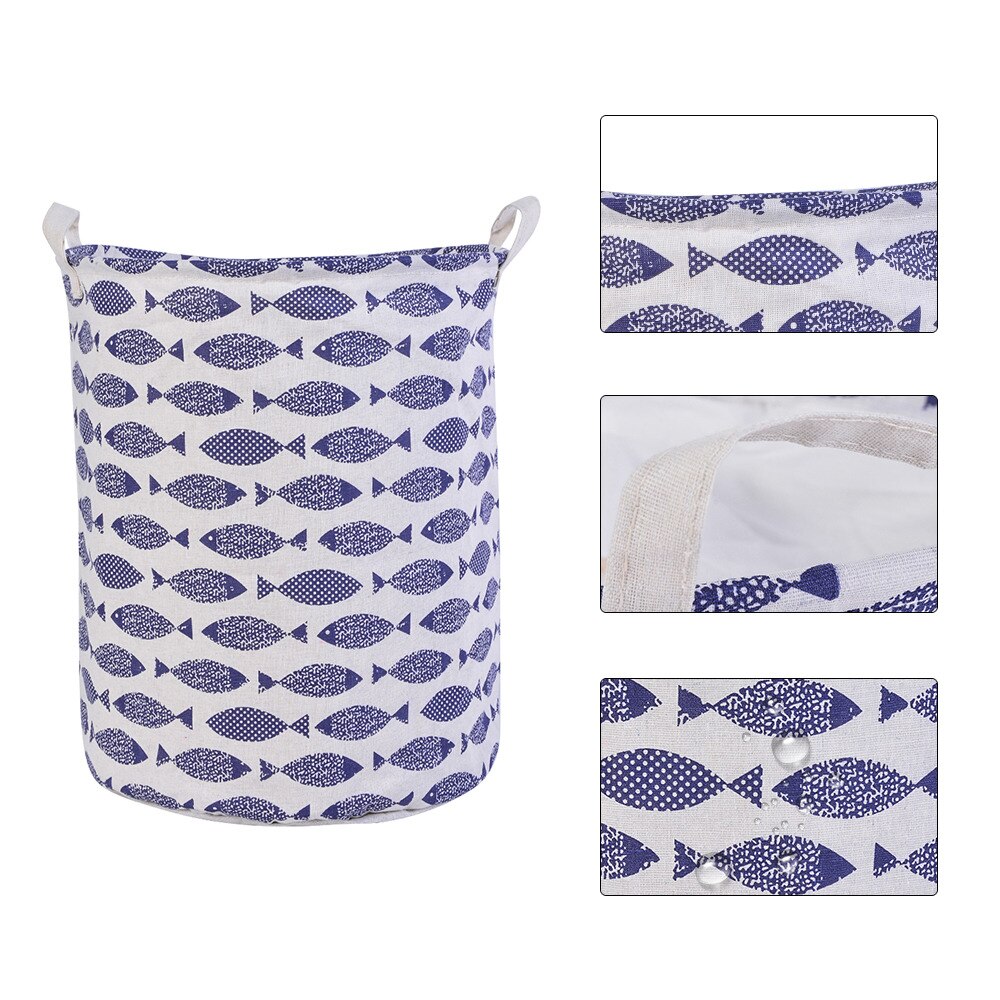 1pc Folding Laundry Basket Round Storage Bin Bag Large Hamper Collapsible Clothes Toy Basket Bucket Organizer Large Capacity2022