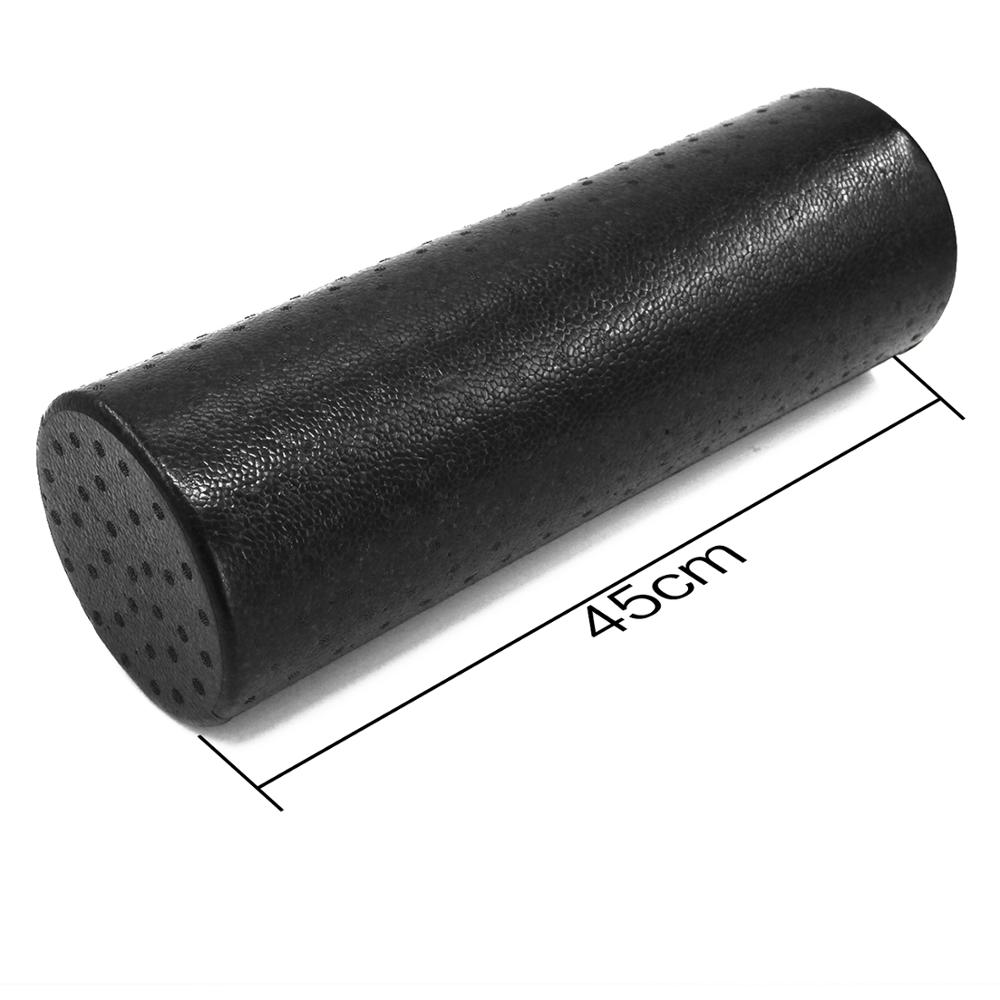 Epp foam roller yoga gym fitness high density massage rulle letvægts yoga blok lindre muskeltræthed （ 30/45/60/90cm): Sort