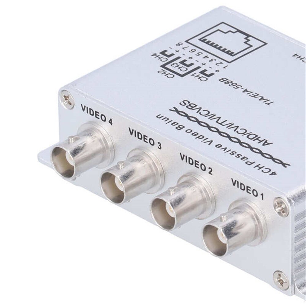 4CH HD CVI/TVI/AHD Passive Transceiver 4 Channels Video Balun Adapter Transmitter BNC To UTP Cat5/5e/6 Cable 720P 1080P