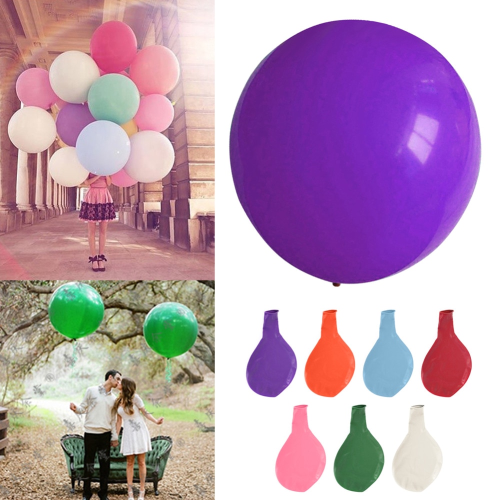 1pc fargerike blåse  up 36 tommers ballong rund ballong bryllup dekorasjoner fest mariage dekor store oppblåsbare hvite ballonger
