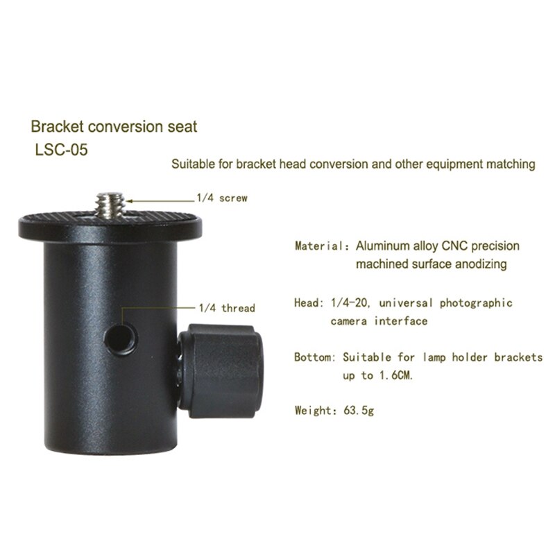 Camera Light Stand Conversion Head Flash Bracket Adapter Mount 1/4 for Umbrella Holder Photography Equipment Accessories